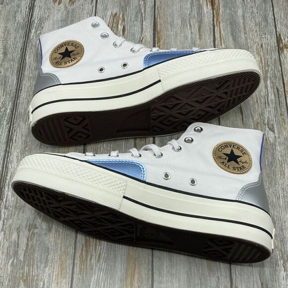 Converse Converse All Star Lift Platform Chrome Sneaker Shoes size 8 - Picture 6 of 15